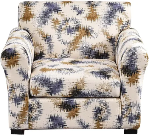 Miniatura 97 de Fundas elásticas para sofá de 1/2/3 cojines, funda estampada con fundas de cojín de asiento separadas, fundas de sofá lavables, protector de muebles