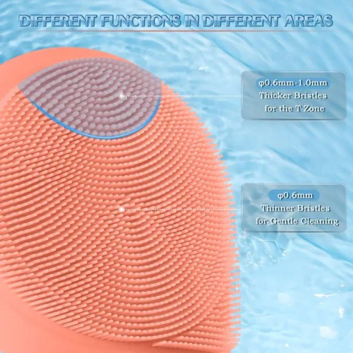 Miniatura 2 de Cepillo de limpieza facial de silicona, cepillo exfoliante manual, ultra higiénico, impermeable, cepillo facial para exfoliación de la piel