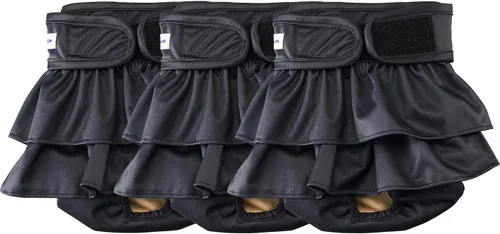 Reusable Dog Diapers Female Washable, Premium Doggie Diaper for Dogs, Pack of 3, Highly Absorbent Small Dog Diaper for Heat, Incontinence and Puppy