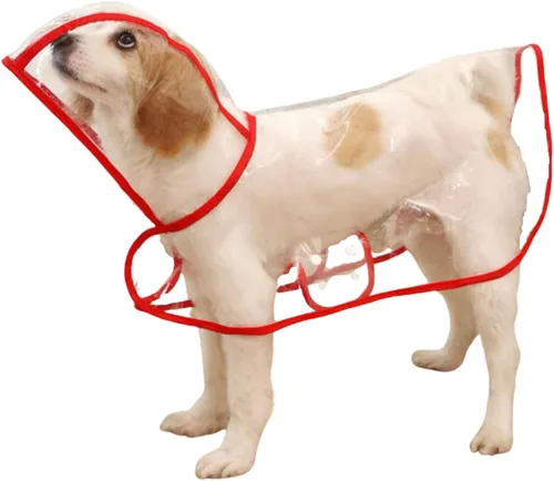 Miniatura 24 de Impermeable para mascotas, impermeable para perros pequeños, abrigo impermeable para cachorros, ropa impermeable transparente para perros pequeños