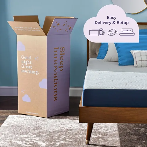 Miniatura 6 de Sleep Innovations - Colchón híbrido Marley en caja, con espuma viscoelástica de gel refrescante y resortes, soporte firme medio de avanzada, 10