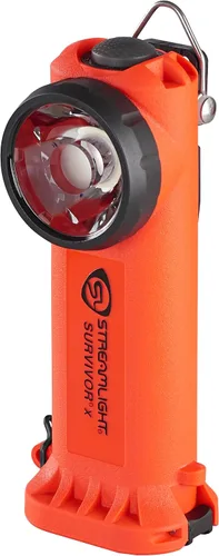 Miniatura 5 de Streamlight 90950 Survivor X Linterna de bombero en ángulo recto de 250 lúmenes con tres (3) pilas alcalinas AA, naranja