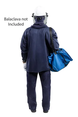 Miniatura 3 de National Safety Apparel KIT2SC11SM11 ArcGuard - Kit de flash de arco ultra suave con abrigo corto y babero en general, 12 calorías, pequeño