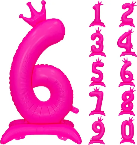 Miniatura 37 de Globos de aluminio grandes con corona negra número 0 para niños y niñas, cumpleaños, boda, aniversario, fiesta, baby shower, suministros 0