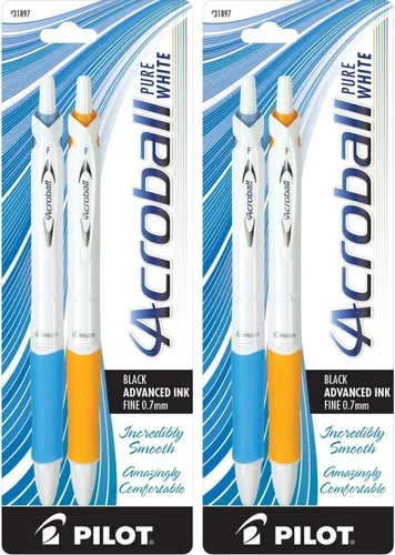 Miniatura 11 de Bolígrafo retráctil de tinta híbrida Acroball, de Pilot , Random Color Accents Paquete de 2 Acentos surtidos