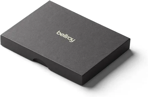 Miniatura 7 de Bellroy Funda para tarjetas, cartera delgada de cuero (máx. 8 tarjetas y billetes), Carbón cobalto