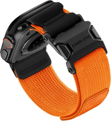 Miniatura 13 de Bandletic Bandas magnéticas compatibles con Apple Watch Ultra 3/Ultra Band de 1.732 pulgadas, correa de nailon transpirable con cierre magnético
