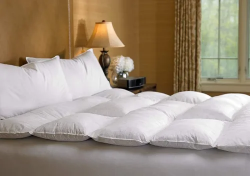 The Ritz-Carlton Featherbed - Relleno de plumas hipoalergénico con funda de algodón - Matrimonial