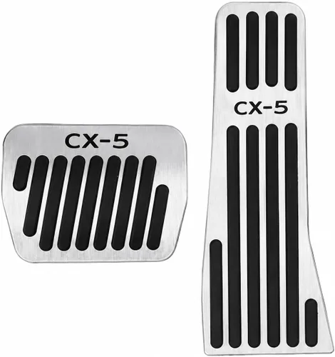 Miniatura 25 de Cubiertas de pedal de acelerador de gas de aleación de aluminio, accesorios interiores antideslizantes sin perforación, pedal de freno Pastillas
