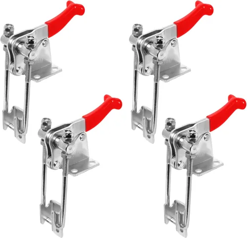 Miniatura 6 de POWERTEC Abrazadera de palanca grande de 6 pulgadas con tuercas y arandelas, pie de abrazadera de gran tamaño compatible con abrazaderas de palanca