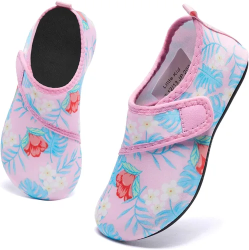 HIITAVE Zapatos acuáticos antideslizantes para la playa, natación, secado rápido, calcetines acuáticos para niños y niñas pequeños