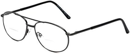 Miniatura 8 de Calabria 1110CB Metal Pilot - Gafas de lectura bifocales para hombre y mujer, diseño vintage bifocal, lentes de moda clásicas elegantes