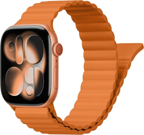 Miniatura 35 de BXUXOHS - Bandas deportivas magnéticas para Apple Watch de 40mm, 38mm, 41mm, 42mm, 44mm, 45mm, 46mm, iWatch para mujeres y hombres, correa