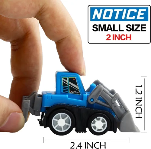 Miniatura 2 de Yeonha Toys Vehículos, Vehículos Pull Back, 12 unidades, Vehículos de construcción y de carrera de juguete, variados, camión, mini auto de juguete