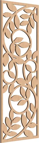 Miniatura 21 de 9 3/8"W x 24 3/8"H x 1/4"T Utica Decorativo Fretwork Madera Paneles de Pared, Abedul