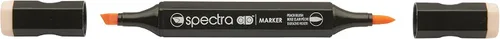 Miniatura 12 de AD Marker Chartpak Spectra, Tri-Nib y cepillo de doble punta, rojo ladrillo, 1 cada uno (S033AD)