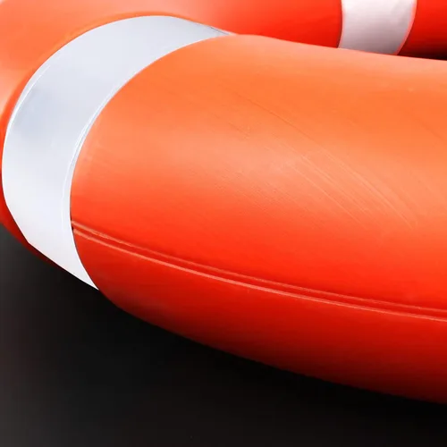 Miniatura 3 de Life Ring for Boating Safety - 23" and 28" Boat Safety Throw Rings with Reflective Strip and Grab Lines 22.8 in Naranja