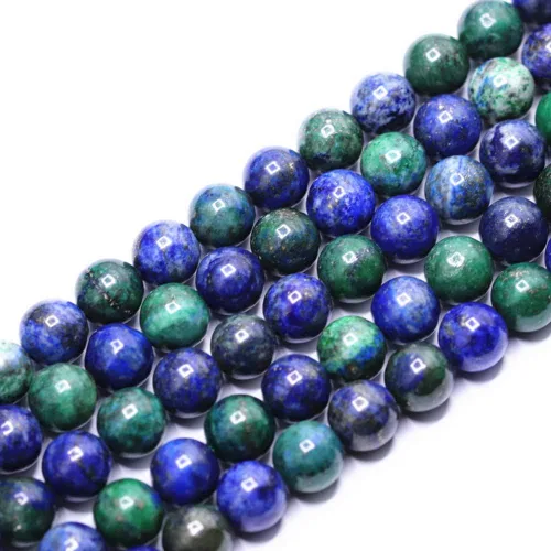 Miniatura 5 de Cuentas sueltas de jade azul teñido natural de 6 mm, cuentas redondas lisas, aproximadamente 15.5 pulgadas, para hacer pulseras y collares de Jade