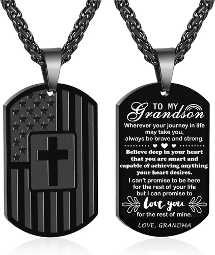 Miniatura 31 de Zocomi Rellenos de Media Navideña Regalo de Navidad - Para Mi Hijo Papá Hermano Marido Nieto Abuelo Novio Hombre Etiqueta de Perro Cruz Collar
