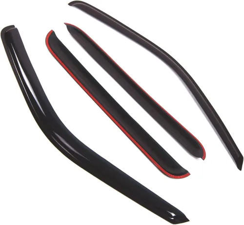 Miniatura 2 de Visor de ventana compatible con Ford Excursion 2000-2002, DGWV2-507, deflector de montaje exterior, protector de lluvia, humo oscuro, juego de 4