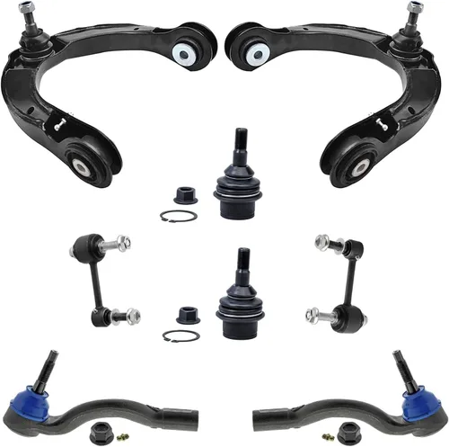 Miniatura 166 de Detroit Axle - Kit de brazos de control de extremo delantero de 8 piezas para Dodge Dakota 00-04, Durango 00-03, 4 brazos de control superior e