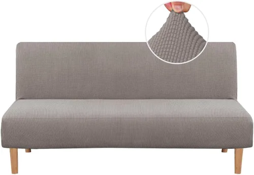 Miniatura 20 de H.VERSAILTEX - Funda elástica para sofá o cama, licra de alto elastano, lavable a máquina, tela Jacquard para sofá, futón Chocolate