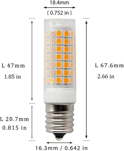 Miniatura 2 de 8206232A Bombilla LED para microondas E17, bombilla de campana extractora, S11 T8 T7 E17 base intermedia Reemplaza 1890433 8206232 AP4512653
