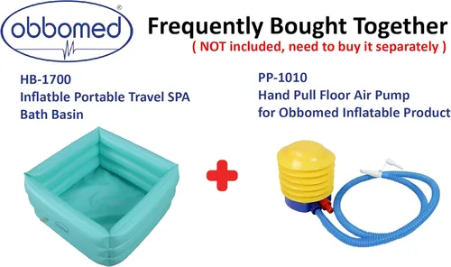 Miniatura 4 de Obbomed HB-1700N - Válvula de aire plegable y portátil, plegable, inflable, portátil, para viajes, spa, cuidado de pies, tamaño inflado: 16.5