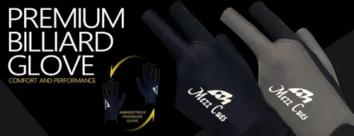 Miniatura 6 de MEZZ Guante de billar premium, se adapta a cualquier mano (Grande/XL, negro)