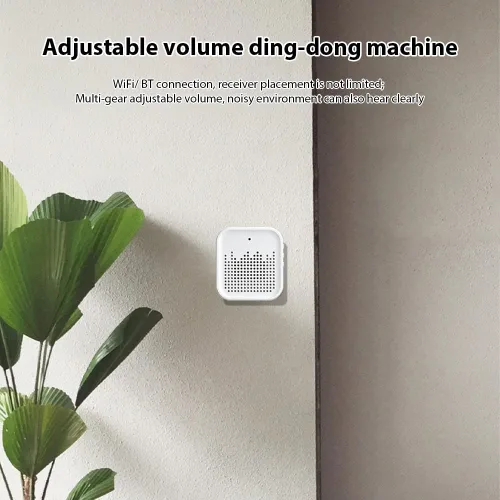 Miniatura 4 de Timbre inteligente con timbre de timbre, visión nocturna por infrarrojos, audio de 2 vías, despertador activo y despertador remoto, IP65 Blanco