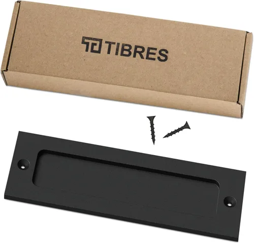 Miniatura 6 de Manija de puerta corredera de granero de 7" - Tirador empotrado para puertas correderas Armarios y cajones - Negro