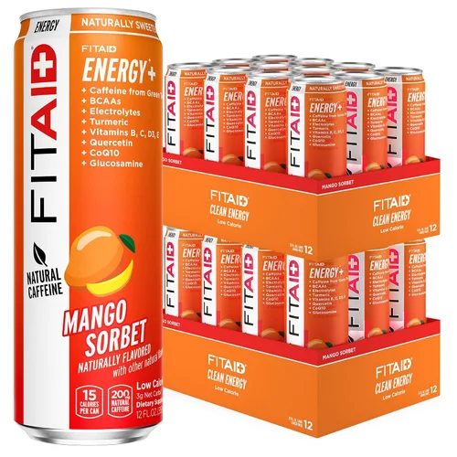 Miniatura 21 de Bebida FITAID ENERGY, 0.007 onzas de cafeína natural, keto, piña y mora, omega-3, 15 calorías, paleo, vegana y sin gluten, sin edulcorantes