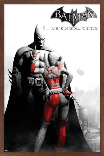 Miniatura 17 de Trends International DC Comics VIdeo Game - Póster de pared de Arkham City, arte clave, 14.725 x 22.375 pulgadas, versión enmarcada de madera
