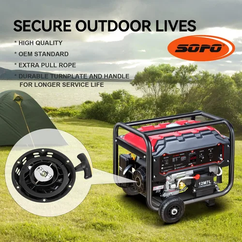 Miniatura 8 de Ensamble de Arranque de Tracción SOFO para Champion 196cc 208cc 212cc 224cc 3000 3500 4000 4500 W 5.5hp 6.5hp Motor Generador CPE Bomba de Agua
