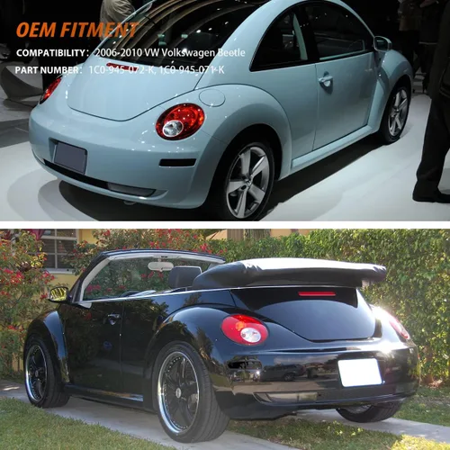 Miniatura 6 de ADIIL Carcasas de luz de marcador lateral trasero con lente ahumada para VW Volkswagen Beetle 2006-2010