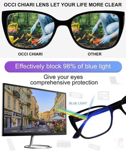 Miniatura 3 de OCCI CHIARI Gafas de lectura con bloqueo de luz azul para mujer Negro