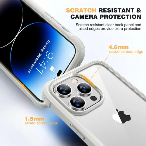 Miniatura 73 de Diaclara Funda diseñada para iPhone 16, mejorada [protección completa de la cámara], carcasa resistente de cuerpo completo con protector de pantalla