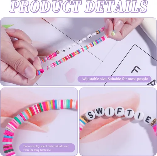 Miniatura 6 de SINCSEFK Juego de 12 pulseras de la amistad TS de varias capas inspiradas en álbumes de música, regalos para fanáticos, niños, mujeres y niñas