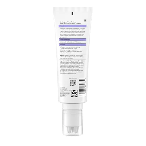 Miniatura 9 de Neutrogena Hair Restore Triple Action Scalp Detox Cleanser, 8 fl oz
