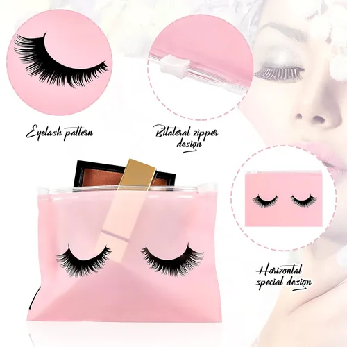 Miniatura 3 de Tenare 100 bolsas de maquillaje de pestañas, bolsas de pestañas para clientes, cuidado posterior de pestañas, bolsa de plástico impermeable