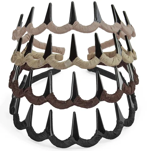 Miniatura 10 de 4 unidades - Diadema multicolor con dientes de resina protectora - Diadema con peine - Accesorios para el cabello para mujer por Beauty hair