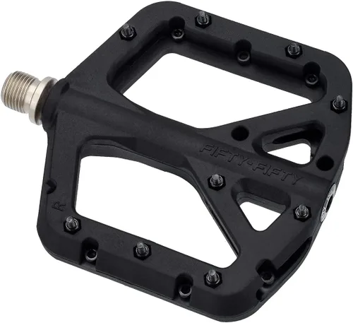 Miniatura 2 de FIFTY-FIFTY Pedales de bicicleta de montaña, compuesto de nailon MTB antideslizante, pedales de bicicleta de 9/16 pulgadas, plataforma plana ligera