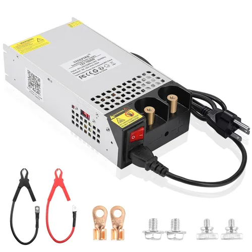 Miniatura 9 de Fuente de alimentación DC 12V 100A 1200W, adaptador convertidor transformador de 110V AC a 12V DC 100amp 1200W fuente de alimentación conmutada