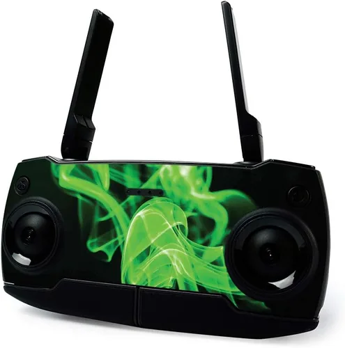 Miniatura 4 de MightySkins - Skin para DJI Mavic Mini dron portátil Quadcopter – Llamas verdes Funda protectora de vinilo duradera y única Fácil de aplicar