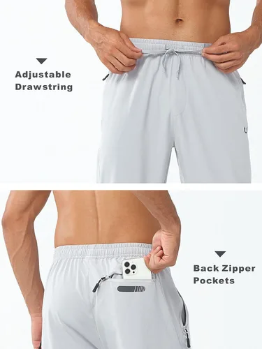 Miniatura 6 de NORTHYARD Pantalones deportivos para correr para hombre, pantalones de gimnasio ligeros, pantalones de correr con dobladillo abierto