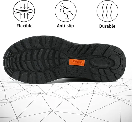 Miniatura 4 de IODSON Botas de combate ultraligeras para hombre, botas militares transpirables, zapatos de entrenamiento de fuerza especial, botas tácticas, botas