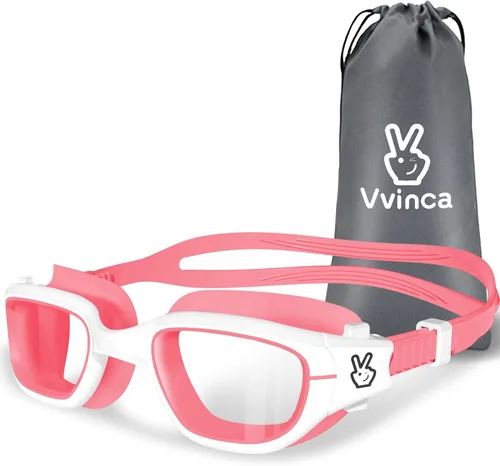 Miniatura 18 de Vvinca Gafas de natación para niños, gafas de natación para niños pequeños de 3 a 14 años, protección UV antivaho sin fugas, gafas de piscina