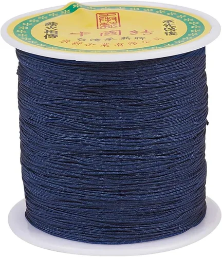 Miniatura 16 de Cordón de nailon trenzado de 150 yardas, cuerda roja de 0.020 in para pulsera, hilo de cuentas de nailon para collar Kumihimo, joyas, borlas