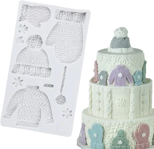 Molde de fondant de silicona para hacer punto para pasta de goma de mascar glaseado pastel cupcakes Topper arcilla polimérica decoración