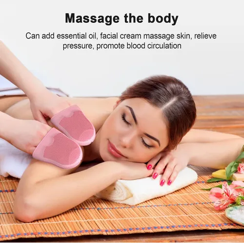 Miniatura 7 de Coolnice Cepillo de limpieza – Cepillos faciales de silicona para limpieza y exfoliación, guantes de masaje corporal, limpiador facial, almohadilla